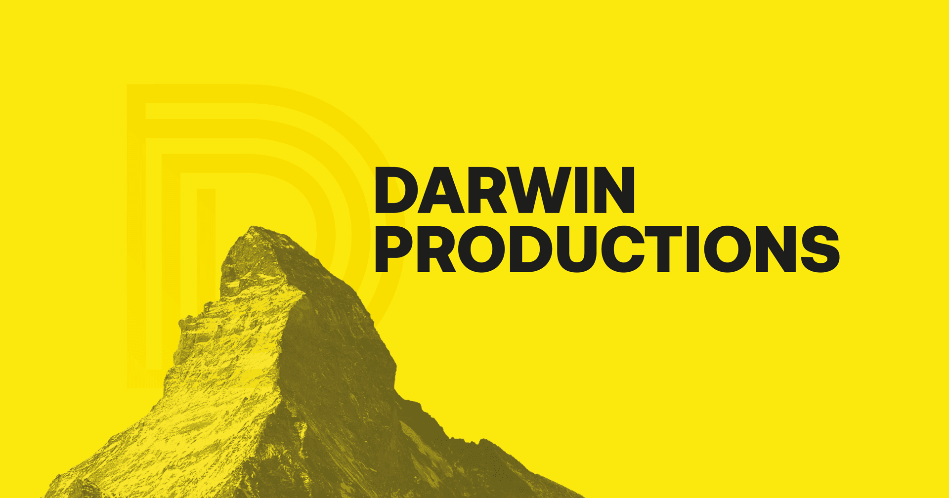 darwin productions logo banner yellow